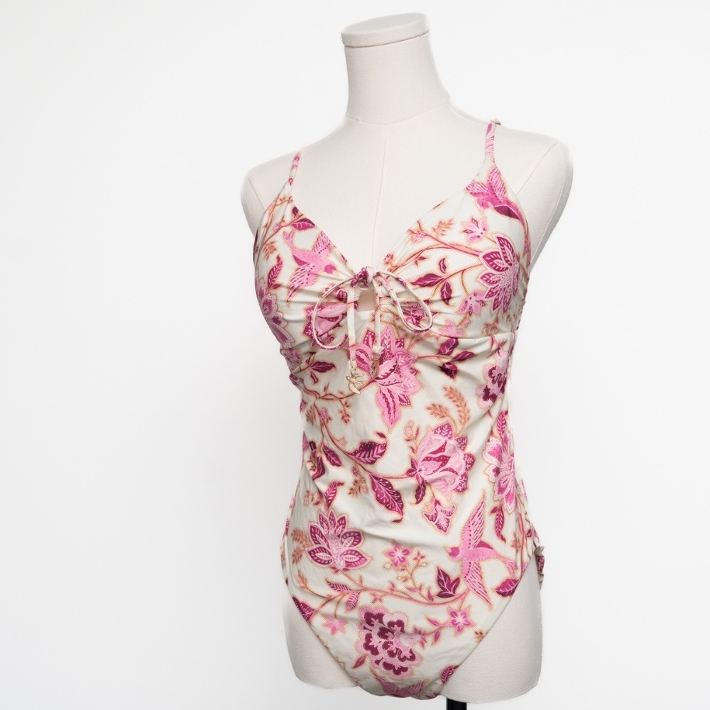 Seafolly Floral Drawstring Keyhole One Piece Swimsuit - Picture 11 of 11